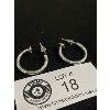 Image 2 : 925 Sterling Silver Oval Hoop Earrings
