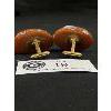 Image 2 : Pair of Large Genuine Stone Cufflinks , Gold Tone