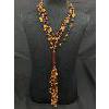 Image 2 : Genuine Amber 4 Strand Necklace with Multi Ccolor Amber Tassels