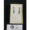 Image 1 : Vintage Sterling Silver OPAL Dangling Earrings