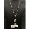 Image 1 : Beautiful Heavy 925 Sterling Silver Chain w/ 925 Handmade Large Stone Pendant, 32 inches long