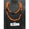 Image 2 : Extra Long Genuine Amber Necklace, Two Amber Colors, 37 inches