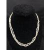 Image 2 : Triple Strand Genuine White Freshwater Pearl Necklace