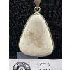 Image 2 : Vintage Sterling Silver Necklace with Sterling Natural Stone Pendant , 20 inches