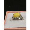 Image 2 : 925 Sterling Silver Ring with Yellow Stone