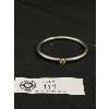 Image 2 :  Very Heavy Sterling Silver Hand Made Bangle w/ 14 k Gold Setting, Bezel. Around Genuine Topaz