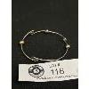 Image 2 :  Vintage Hand Crafted Sterling Silver Bangle w 2 Silver Balls and 1Larger 10k Gold Ball