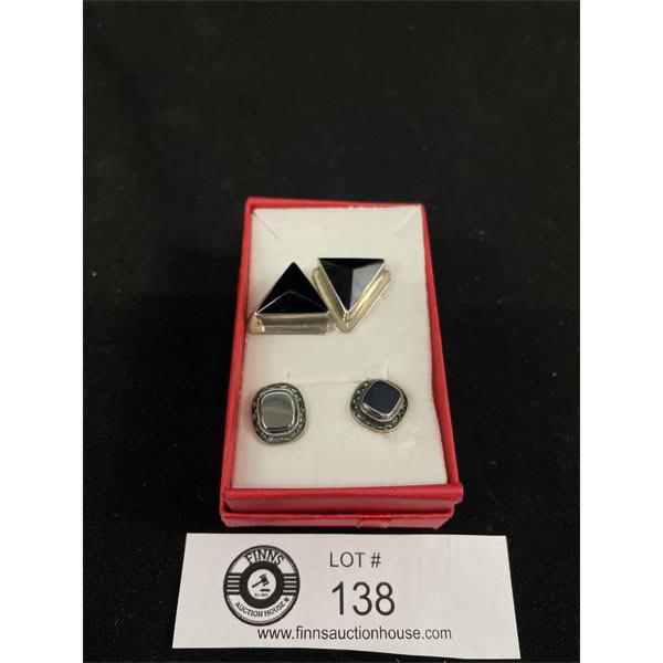 2 Pairs of 925 Sterling Silver Earrings