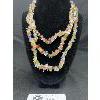 Image 2 : Vintage Triple Strand of Misc Gemstone and Quartz Stone Necklace.