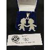 Image 1 : 925 Sterling Silver Very Large 2 Children Pendant, Made in Mexico