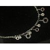 Image 2 : 925 Sterling Silver Necklace, Designer Folli Follie w/ Dangling Clear Stone Pendants 16-18 inch