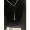 Image 3 : 925 Sterling Silver Necklace, Designer Folli Follie w/ Dangling Clear Stone Pendants 16-18 inch