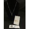 Image 1 :  925 Sterling Silver Pendant Necklace with Matching Earrings w/ Topaz Quartz Stone