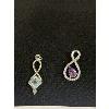 Image 2 : 2 Beautiful 925 Sterling SilverPendants w/Stones