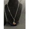 Image 2 : 925 Sterling Silver Necklace with Genuine Amber Pendant Chandelier Style 18 inch + Sterling SIlver