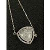 Image 2 : Unusual Genuine Stone Sterling Silver Bracelet with Micro clear Stones