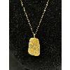 Image 2 : Lovely Vintage Mammoth Ivory Scrimshaw Flower Design Ivory Pendant And Chain, Maui 1980
