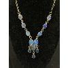 Image 2 :  Genuine Vintage Silver Lapis Large Lavalier Style Choker Necklace