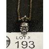 Image 2 :  925 Sterling Silver ITALY Skull Charm Bracelet