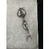 Image 2 : Vintage Sterling Silver Mermaid Pendant w/Hinged Body 1 3/4 inch Length