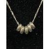 Image 2 : Vintage 925 Sterling Silver Necklace w/ 5 Circle Pendants 17 inches
