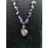 Image 2 : Genuine Amethyst Natural Stone Necklace, Adjustable
