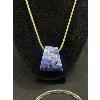 Image 2 : 2 Natural Blue Stone Necklaces, 1 Large Stone.1 Tumbled Necklace + 925 Sterling Silver Bangle Mexico