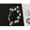 Image 2 : 925 Sterling Silver Triple Strand Genuine Pearls Bracelet 7 inches