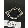Image 2 : Heavy Solid Sterling Silver Danecraft Link Bracelet w/ Safety Chain