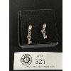 Image 1 : Pair of Vintage Sterling Silver Key Design Dangle Earrings