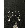 Image 2 : Sterling Silver BELAND w/ Pearl Pendant, and Set of Pearl Earrings