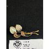Image 2 : 1950's Mother of Pearl Signed " Continental " Floral Brooch