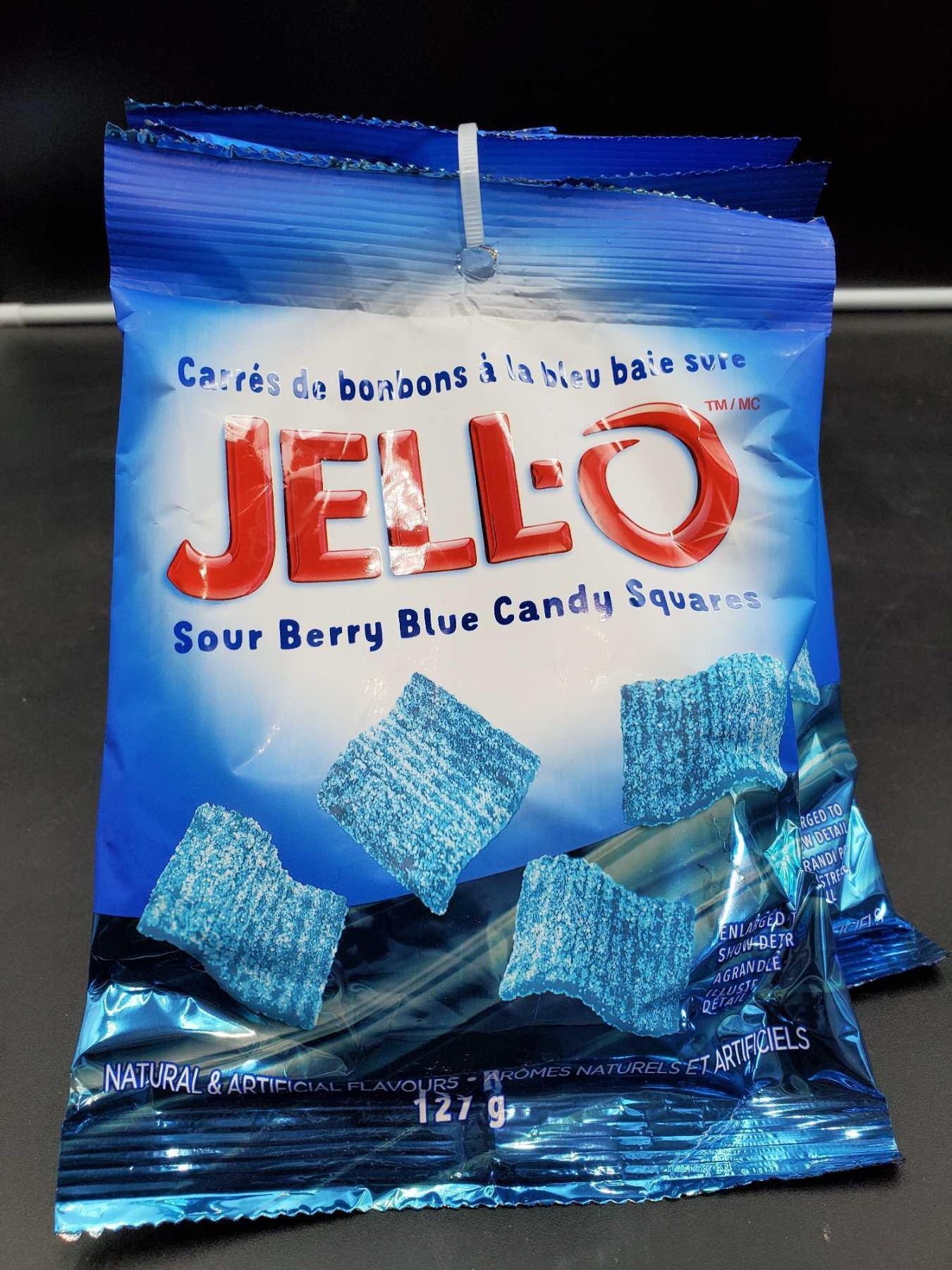 Jello Sour Berry Blue Candy Squares (127g x 6)