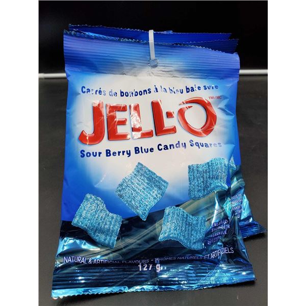 Jello Sour Berry Blue Candy Squares (127g x 6)