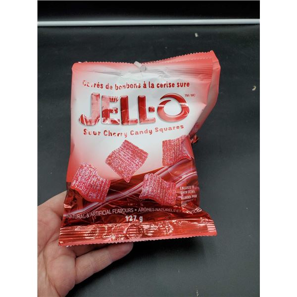 Jello Sour Cherry Candy Squares (127g x 5)