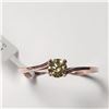 Image 1 : 10K Rose Gold Diamond (0.25Ct Ring (~Size 6.5)(~weight 1.13g), Made in Canada, Appraised Retail $129