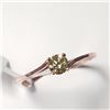 Image 2 : 10K Rose Gold Diamond (0.25Ct Ring (~Size 6.5)(~weight 1.13g), Made in Canada, Appraised Retail $129