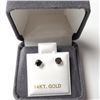 Image 3 : 14K White Gold Black Diamond(0.5ct) Earrings  (~weight 0.51g), Made in Canada, Appraised Retail $100