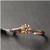 Image 1 : 10K Rose Gold Diamond (0.4Ct,Si1,Brown) Ring (~Size 6.5) (~weight 1.22g), Made in Canada, Appraised 