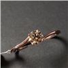 Image 2 : 10K Rose Gold Diamond (0.4Ct,Si1,Brown) Ring (~Size 6.5) (~weight 1.22g), Made in Canada, Appraised 