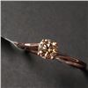 Image 3 : 10K Rose Gold Diamond (0.4Ct,Si1,Brown) Ring (~Size 6.5) (~weight 1.22g), Made in Canada, Appraised 