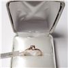 Image 4 : 10K Rose Gold Diamond (0.4Ct,Si1,Brown) Ring (~Size 6.5) (~weight 1.22g), Made in Canada, Appraised 