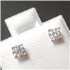 Image 2 : 14K White Gold Diamond (0.45Ct,I1-3,F-G) Earrings  (~weight 0.58g), Made in Canada, Appraised Retail