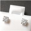 Image 3 : 14K White Gold Diamond (0.45Ct,I1-3,F-G) Earrings  (~weight 0.58g), Made in Canada, Appraised Retail