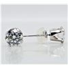 Image 2 : 10K White Gold White Moissanite (1.65ct) Earrings(~weight 0.76g), Made in Canada, Appraised Retail $