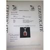 Image 3 : Ladies Emerald Cut 1.02 Carat for Ruby with Diamonds Pendant & Chain Set with Certificate Value $1,7