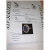 Image 4 : Ladies Rose 14k/.925 Silver Dress Ring with 4.67 Carat Round Cut Blue Sapphire Solitaire with certif
