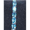 Image 2 : Natural Topaz Blue oval Cut 20.20 Carat Gemstone Tennis Bracelet with certificate value $2600.00