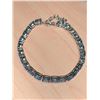 Image 3 : Natural Topaz Blue oval Cut 20.20 Carat Gemstone Tennis Bracelet with certificate value $2600.00