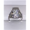 Image 1 : Ladies .925 Silver 2.27 Carat Oval Cut Solitaire Dress Ring